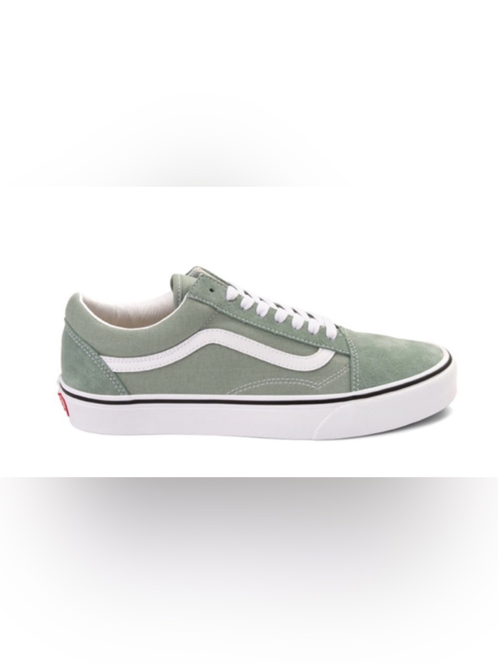 Vans Old Skool Low Top Sneaker in Sage Green and White